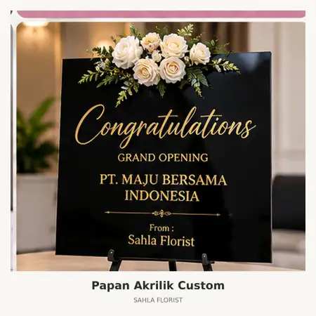 Papan Bunga Akrilik Muktisari